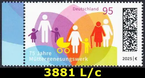 BUND 2025 Michel-# 3881 postfrisch EINZELMARKE RAND links (c)