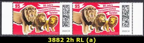 BUND 2025 Michel-# 3882 postfrisch horiz.PAAR RÄNDER rechts/links (a)