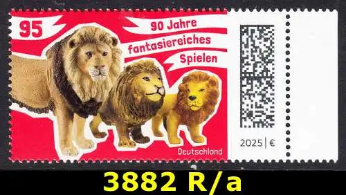 BUND 2025 Michel-# 3882 postfrisch EINZELMARKE RAND rechts (a)