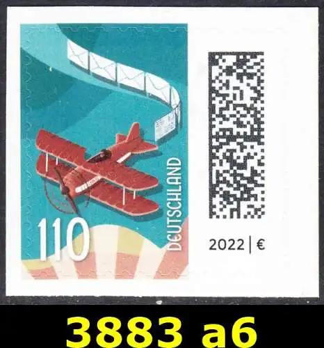 BUND 2025 Michel-# 3883 postfrisch EINZELMARKE (a6 / selbstklebend) 