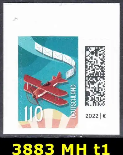 BUND 2025 Michel-# 3883 postfrisch EINZELMARKE (t1 / selbstklebend) 