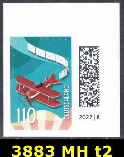 BUND 2025 Michel-# 3883 postfrisch EINZELMARKE (t2 / selbstklebend) 