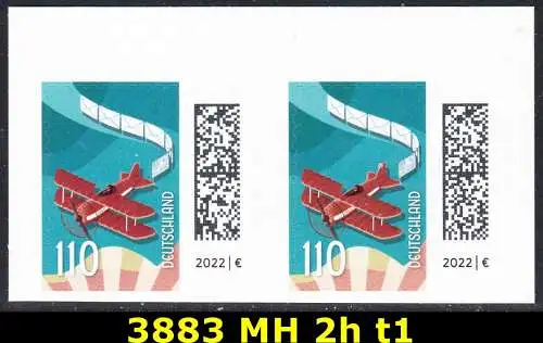 BUND 2025 Michel-# 3883 postfrisch horiz.PAAR (t1 / selbstklebend)
