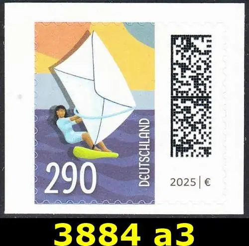 BUND 2025 Michel-# 3884 postfrisch EINZELMARKE (a3 / selbstklebend) 