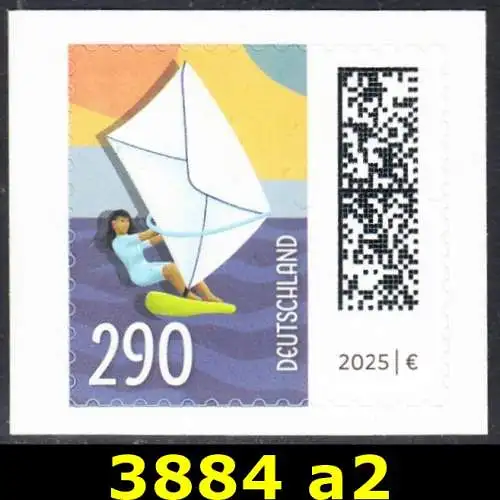 BUND 2025 Michel-# 3884 postfrisch EINZELMARKE (a2 / selbstklebend) 