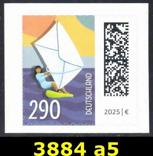 BUND 2025 Michel-# 3884 postfrisch EINZELMARKE (a5 / selbstklebend) 