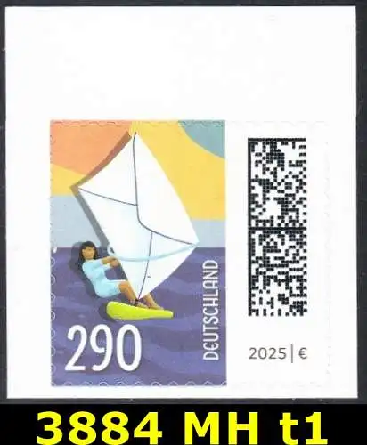 BUND 2025 Michel-# 3884 postfrisch EINZELMARKE (t1 / selbstklebend) 