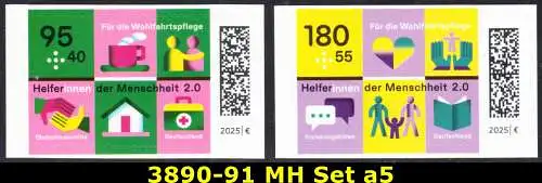 BUND 2025 Michel-# 3890-3891 postfrisch SATZ(2) EINZELMARKEN (a5 / selbstklebend) 