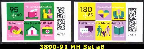 BUND 2025 Michel-# 3890-3891 postfrisch SATZ(2) EINZELMARKEN (a6 / selbstklebend) 