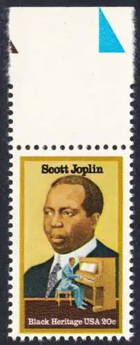 USA Michel 1634 / Scott 2044 postfrisch EINZELMARKE RAND pben (a2) - Schwarzamerikanisches Erbe: Scott Joplin, Musiker