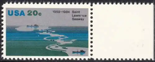 USA Michel 1700 / Scott 2091 postfrisch EINZELMARKE RAND rechts - 25 Jahre St.-Lorenz-Seeweg