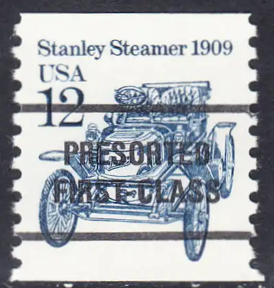 USA Michel 1740 / Scott 2132 postfrisch/precancelled EINZELMARKE (a2) - Fahrzeuge: Dampfauto -Stanley Steamer-