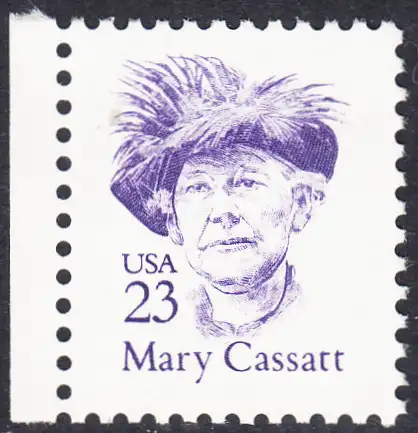 USA Michel 2025 / Scott 2181 postfrisch EINZELMARKE RAND links - Amerikanische Persönlichkeiten: Mary Cassatt (1845-1926), Malerin