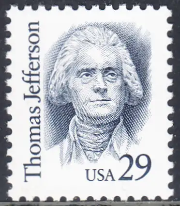 USA Michel 2352 / Scott 2185 postfrisch EINZELMARKE - Amerikanische Persönlichkeiten: Thomas Jefferson (1743-1826), 3. Präsident (reg. 1801-1809)