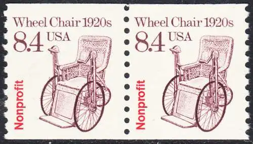 USA Michel 1994 / Scott 2256 postfrisch horiz.PAAR - Fahrzeuge: Rollstuhl