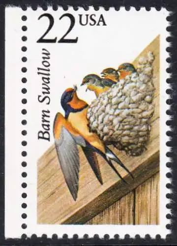 USA Michel 1883 / Scott 2286 postfrisch EINZELMARKE RAND links (a2) - Nordamerikanische Fauna: Schwalbe