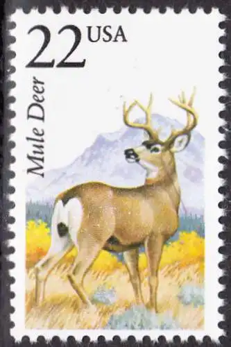USA Michel 1891 / Scott 2294 postfrisch EINZELMARKE - Nordamerikanische Fauna: Maultierhirsch
