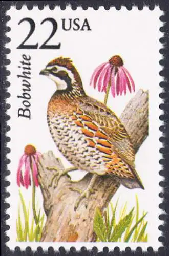 USA Michel 1898 / Scott 2301 postfrisch EINZELMARKE - Nordamerikanische Fauna: Virginia-Wachtel