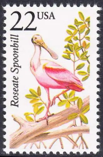 USA Michel 1905 / Scott 2308 postfrisch EINZELMARKE - Nordamerikanische Fauna: Rosalöffler