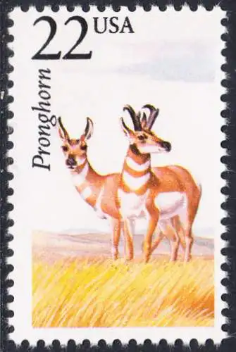 USA Michel 1910 / Scott 2313 postfrisch EINZELMARKE - Nordamerikanische Fauna: Gabelbock