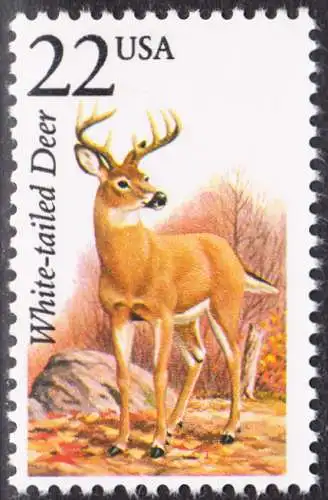 USA Michel 1914 / Scott 2317 postfrisch EINZELMARKE - Nordamerikanische Fauna: Weißwedelhirsch