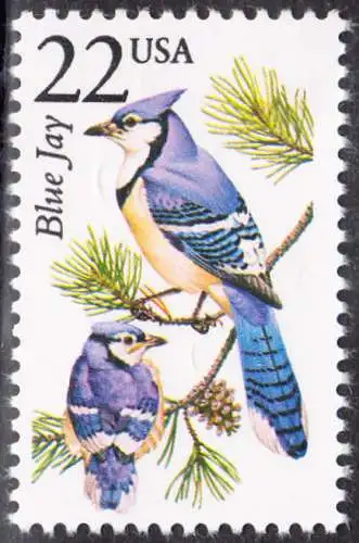 USA Michel 1915 / Scott 2318 postfrisch EINZELMARKE - Nordamerikanische Fauna: Blauhäher