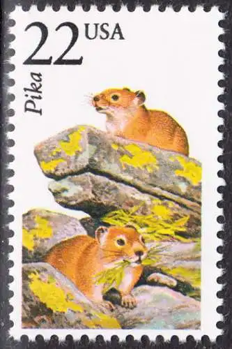 USA Michel 1916 / Scott 2319 postfrisch EINZELMARKE - Nordamerikanische Fauna: Alaska-Pfeifhase