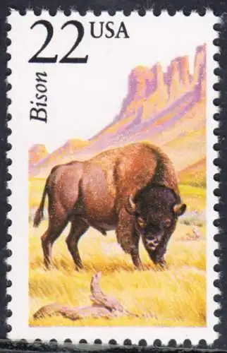 USA Michel 1917 / Scott 2320 postfrisch EINZELMARKE - Nordamerikanische Fauna: Bison