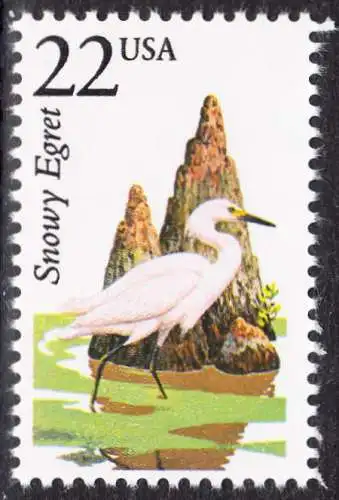 USA Michel 1918 / Scott 2321 postfrisch EINZELMARKE - Nordamerikanische Fauna: Schmuckreiher