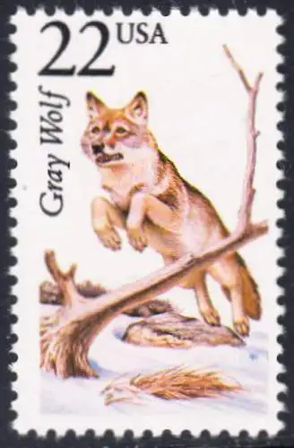 USA Michel 1919 / Scott 2322 postfrisch EINZELMARKE - Nordamerikanische Fauna: Wolf