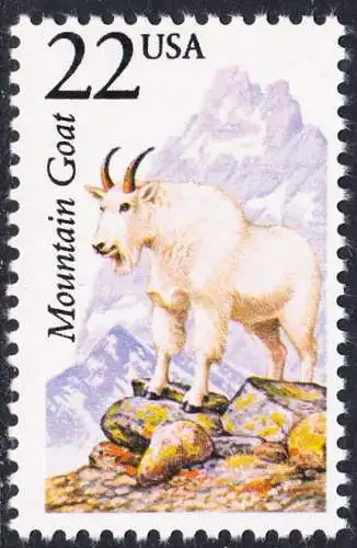 USA Michel 1920 / Scott 2323 postfrisch EINZELMARKE - Nordamerikanische Fauna: Schneeziege