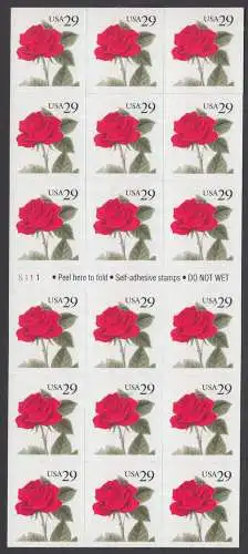 USA Michel 2394 / Scott 2490 postfrisch FOLIOSET(18) - Blumen: Rose