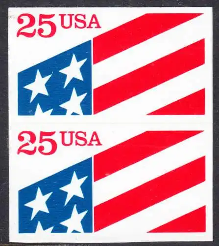 USA Michel 2090 / Scott 2475 postfrisch vert.PAAR (a1) - Flagge