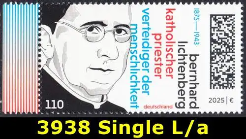 BUND 2025 Michel-# 3938 postfrisch EINZELMARKE RAND links (a)