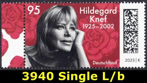 BUND 2025 Michel-# 3940 postfrisch EINZELMARKE RAND links (b)