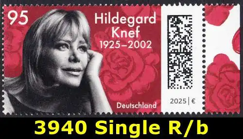 BUND 2025 Michel-# 3940 postfrisch EINZELMARKE RAND rechts (b)
