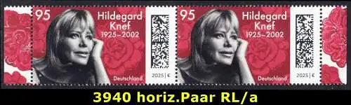 BUND 2025 Michel-# 3940 postfrisch horiz.PAAR RÄNDER rechts/links (a)