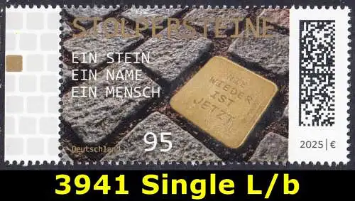 BUND 2025 Michel-# 3941 postfrisch EINZELMARKE RAND links (b)