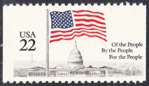 USA Michel 1739 / Scott 2116 postfrisch EINZELMARKE (a2 / aus Markenheftchen) - Flagge über dem Kapitol