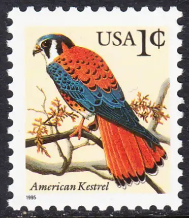 USA Michel 2559 / Scott 2477 postfrisch EINZELMARKE - Tiere: Buntfalke