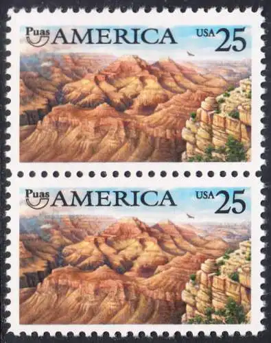 USA Michel 2111 / Scott 2512 postfrisch vert.PAAR - Amerika: Die Natur zur Zeit der Entdeckung; Grand Canyon