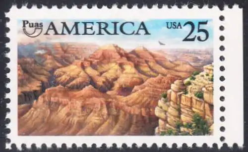 USA Michel 2111 / Scott 2512 postfrisch EINZELMARKE RAND rechts (a1) - Amerika: Die Natur zur Zeit der Entdeckung; Grand Canyon