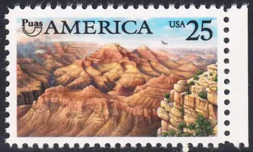 USA Michel 2111 / Scott 2512 postfrisch EINZELMARKE RAND rechts (a2) - Amerika: Die Natur zur Zeit der Entdeckung; Grand Canyon