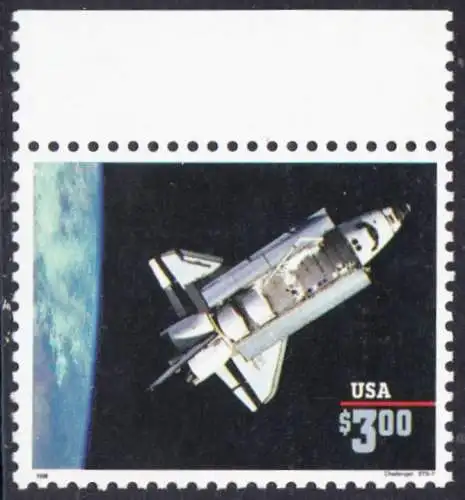 USA Michel 2581 / Scott 2544 postfrisch EINZELMARKE RAND oben - Schnellpostmarke: Raumfahrzeug