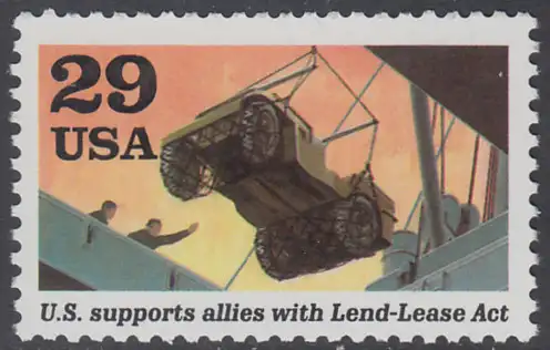 USA Michel 2170 / Scott 2559v postfrisch EINZELMARKE (aus Block 24) - Geschichte des Zweiten Weltkrieges (I): Das Jahr 1941