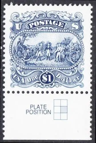 USA Michel 2455 / Scott 2590 postfrisch EINZELMARKE RAND unten - Die Kapitulation von General Burgoyne bei Saratoga