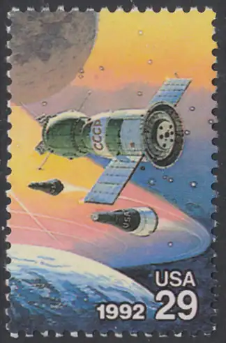 USA Michel 2238 / Scott 2634 postfrisch EINZELMARKE - Amerikanische und sowjetische Weltraumunternehmungen