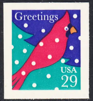 USA Michel 2529/ Scott 2874 postfrisch EINZELMARKE (a1) - Weihnachten: Roter Kardinal