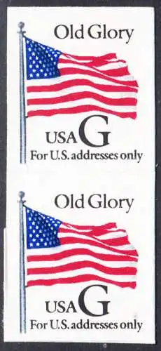 USA Michel 2536F / Scott 2886 postfrisch vert.PAAR - Flagge \"Old Glory\" 