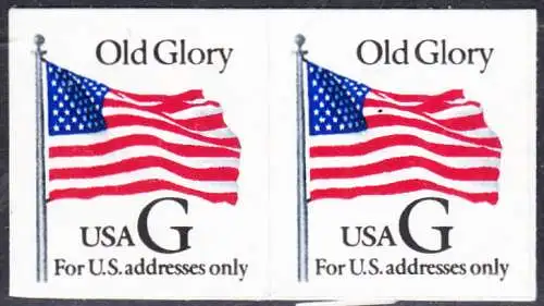 USA Michel 2536F / Scott 2886 postfrisch horiz.PAAR - Flagge \"Old Glory\" 
